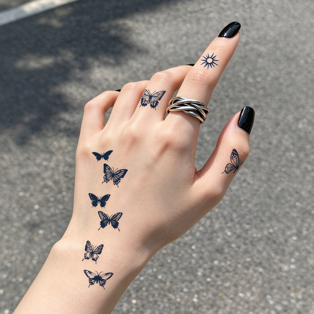 Butterfly Planet Temporary Tattoos