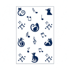 Cat Music Note Temporary Tattoos