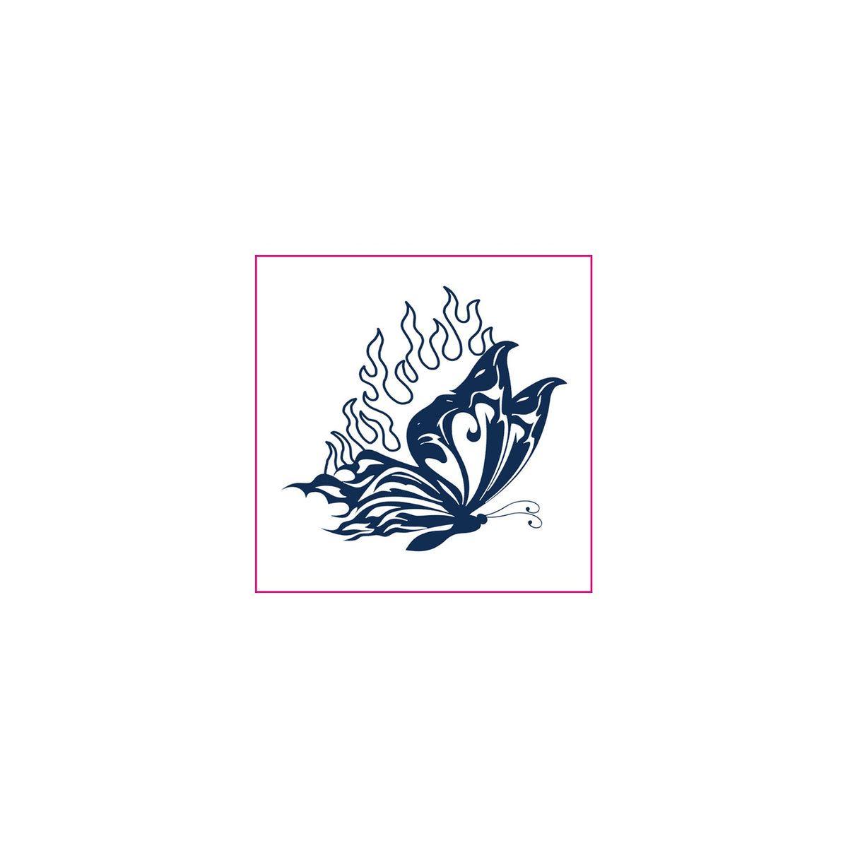 Flame Butterfly Temporary Tattoos