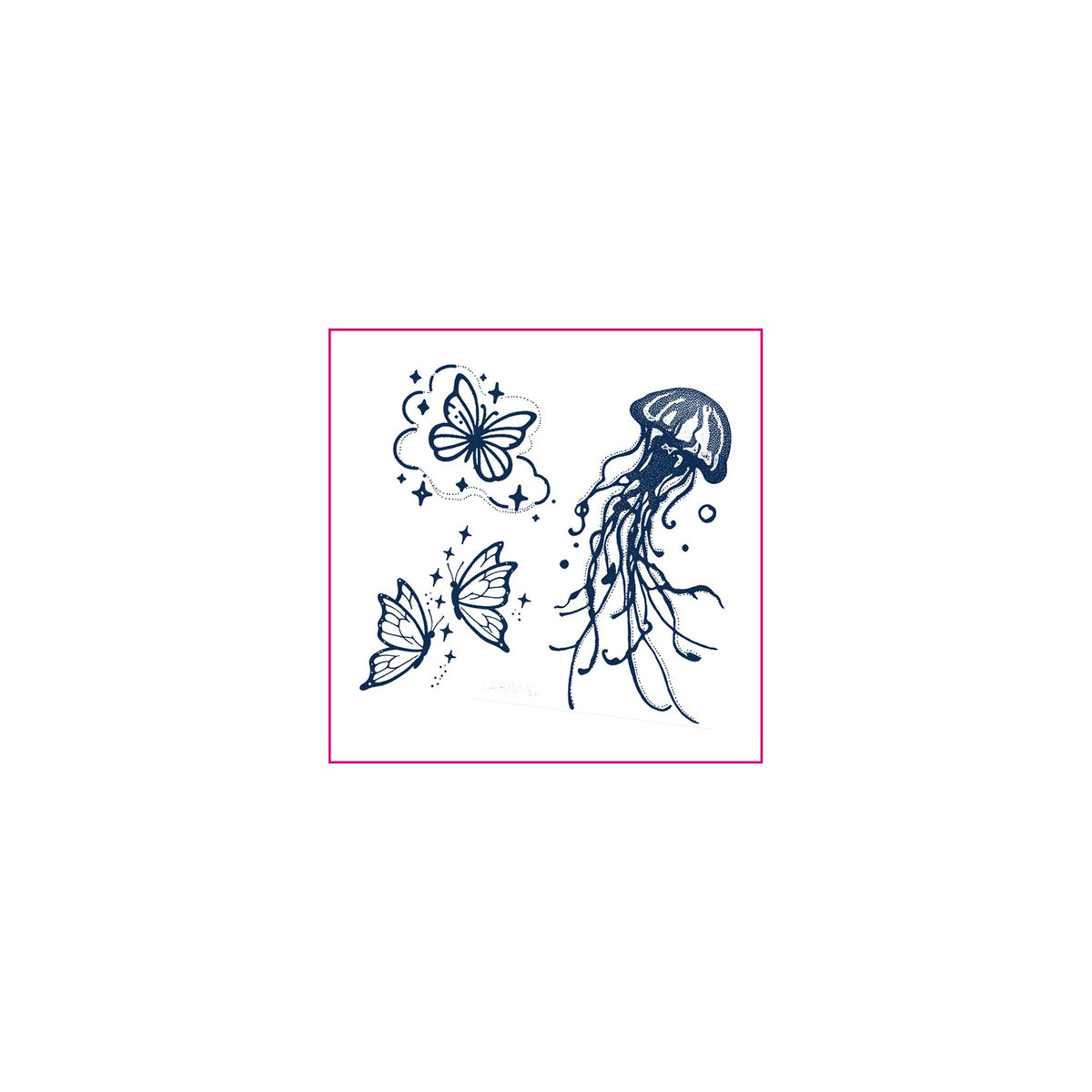 Jellyfish Butterfly Temporary Tattoos
