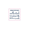 Script Quote Butterfly Temporary Tattoos