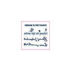 Script Quote Butterfly Temporary Tattoos