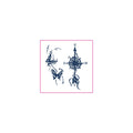 Compass Butterfly Temporary Tattoos
