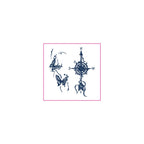 Compass Butterfly Temporary Tattoos