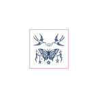 Swallow Butterfly Star Temporary Tattoos