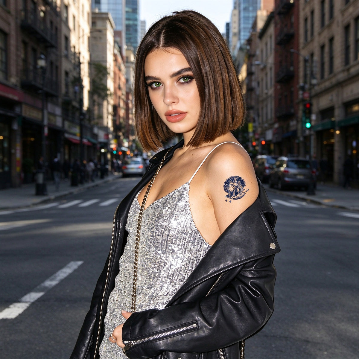 Seashell Pearl Butterfly Temporary Tattoos