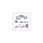 Script Text Butterfly Mermaid Temporary Tattoos