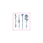 Quote Script Rose Temporary Tattoos