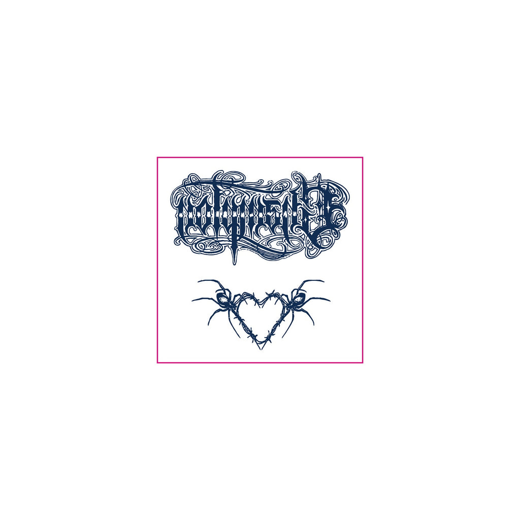 Gothic Font Spider Heart Temporary Tattoos