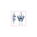Swallow & Abstract Butterfly Temporary Tattoos