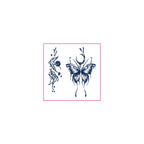 Swallow & Abstract Butterfly Temporary Tattoos