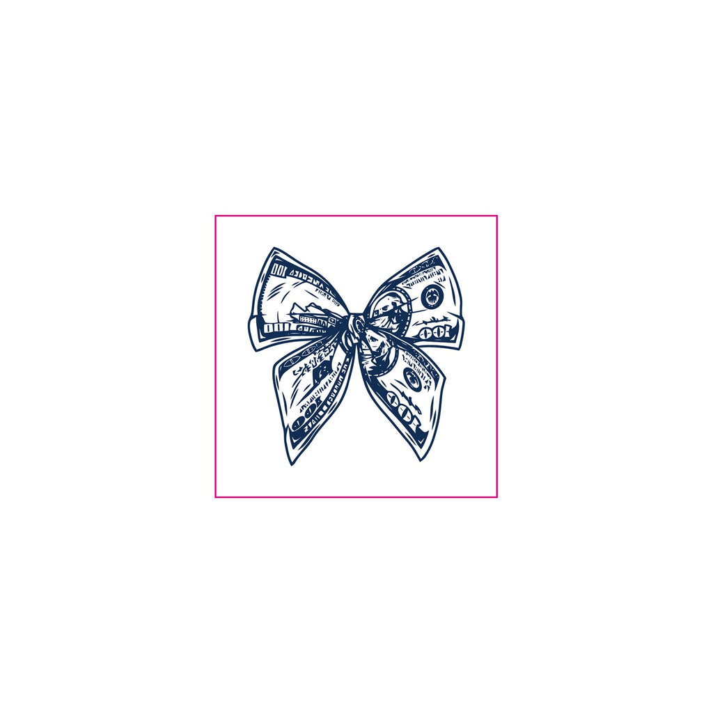 Dollar Bill Bow Temporary Tattoo