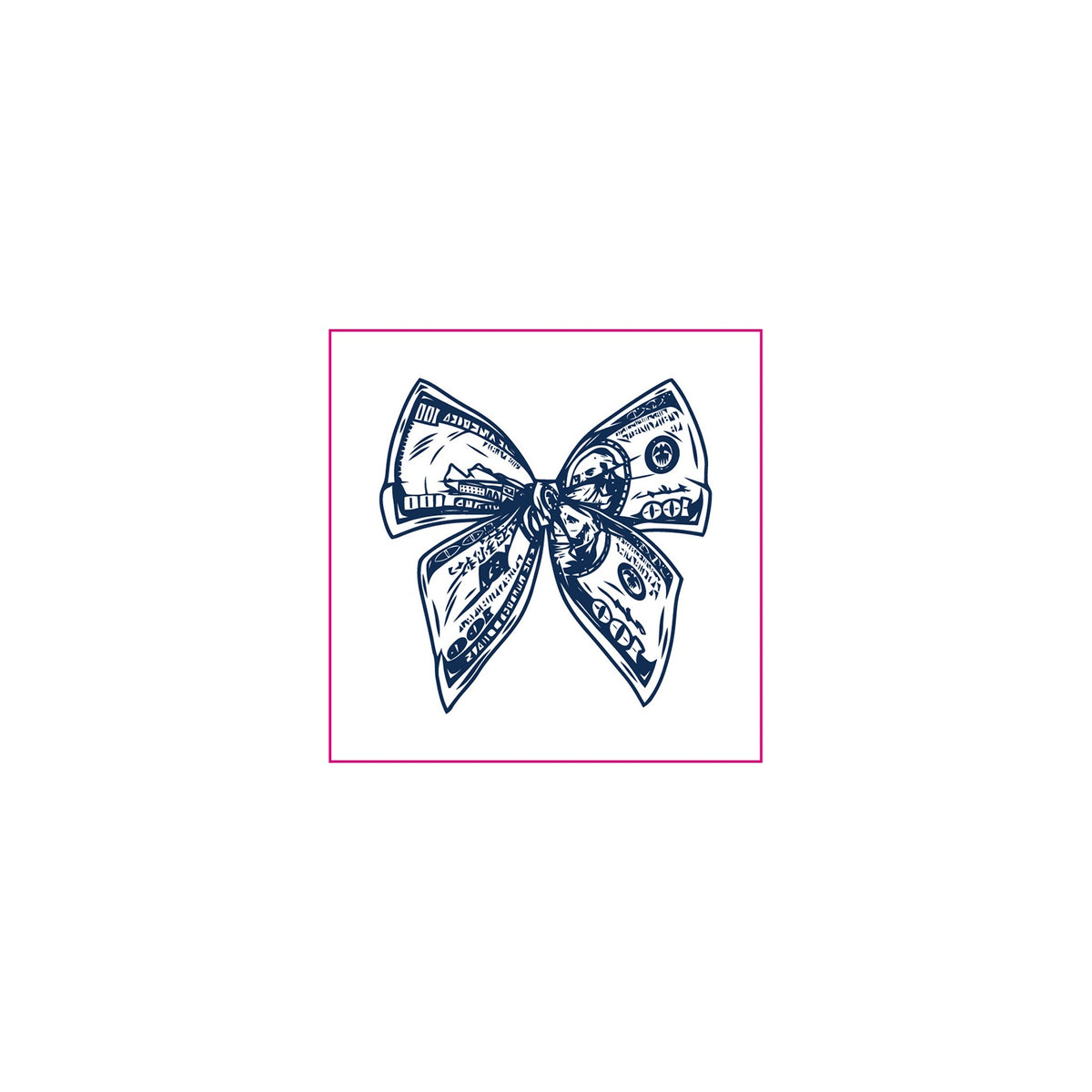 Dollar Bill Bow Temporary Tattoo