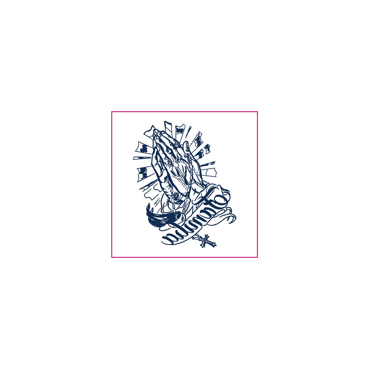 Praying Hands Rosary Temporary Tattoo