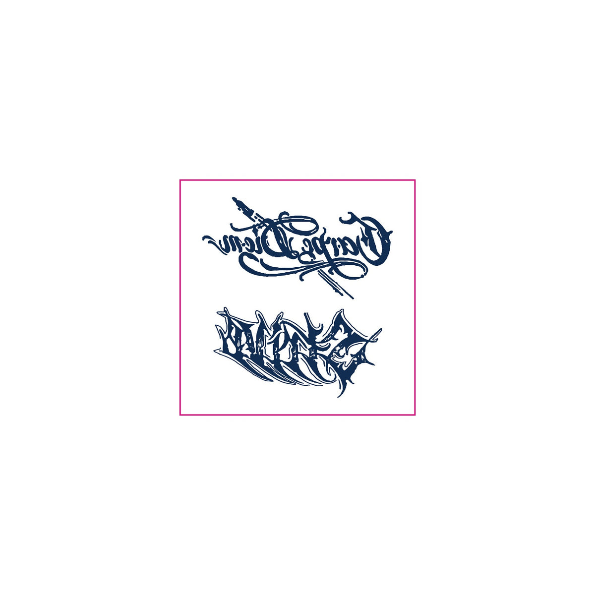Chicano Script Letter Temporary Tattoos