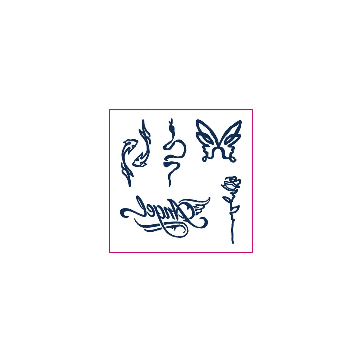 Koi Butterfly Rose Angel Temporary Tattoos
