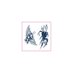 Winged Money Flame Spider Temporary Tattoos