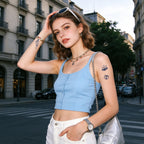 Sleeping Cat Bow Leaf Branch Temporary Tattoos