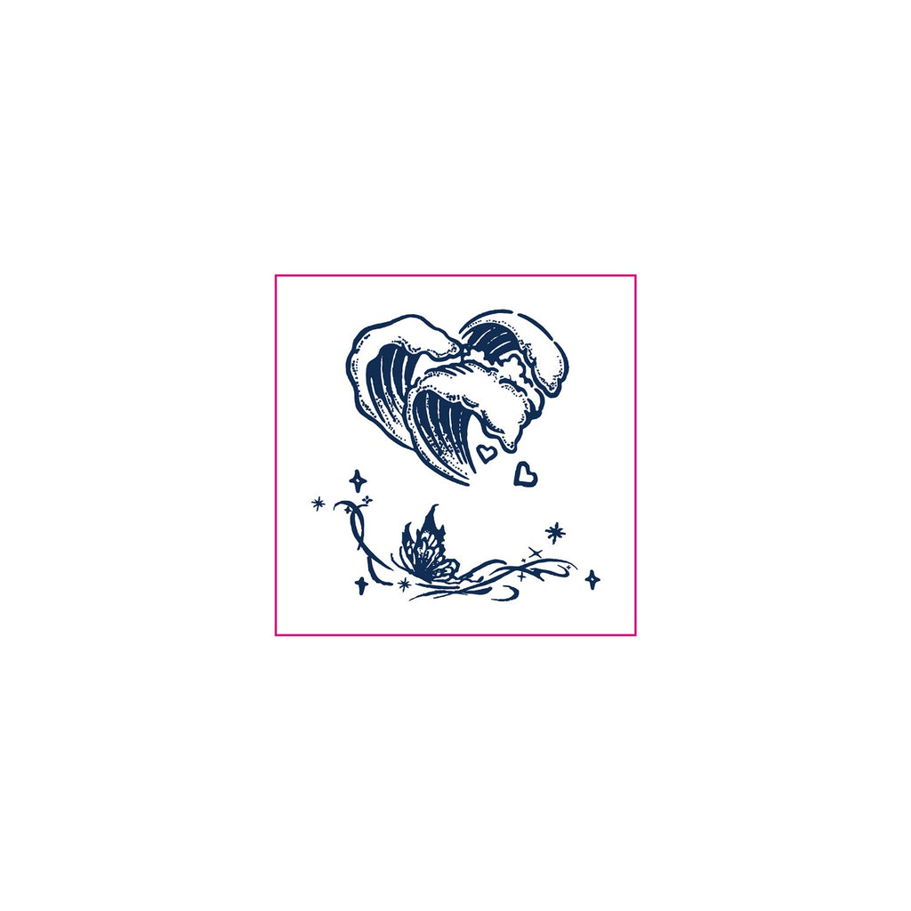 Heart Wave Butterfly Star Temporary Tattoos
