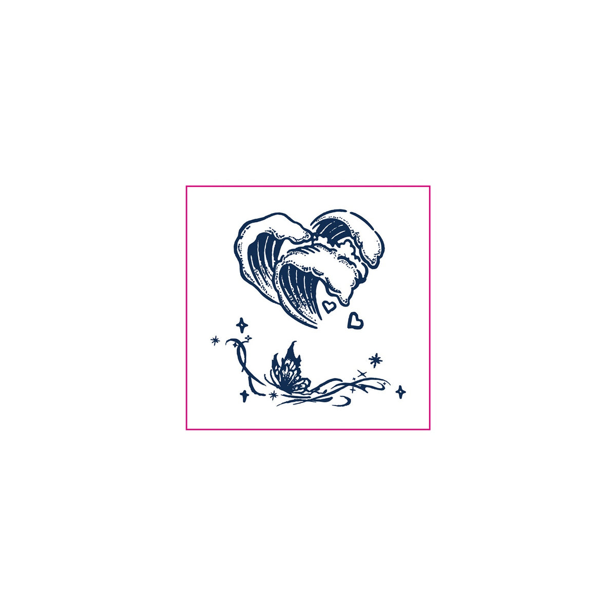 Heart Wave Butterfly Star Temporary Tattoos