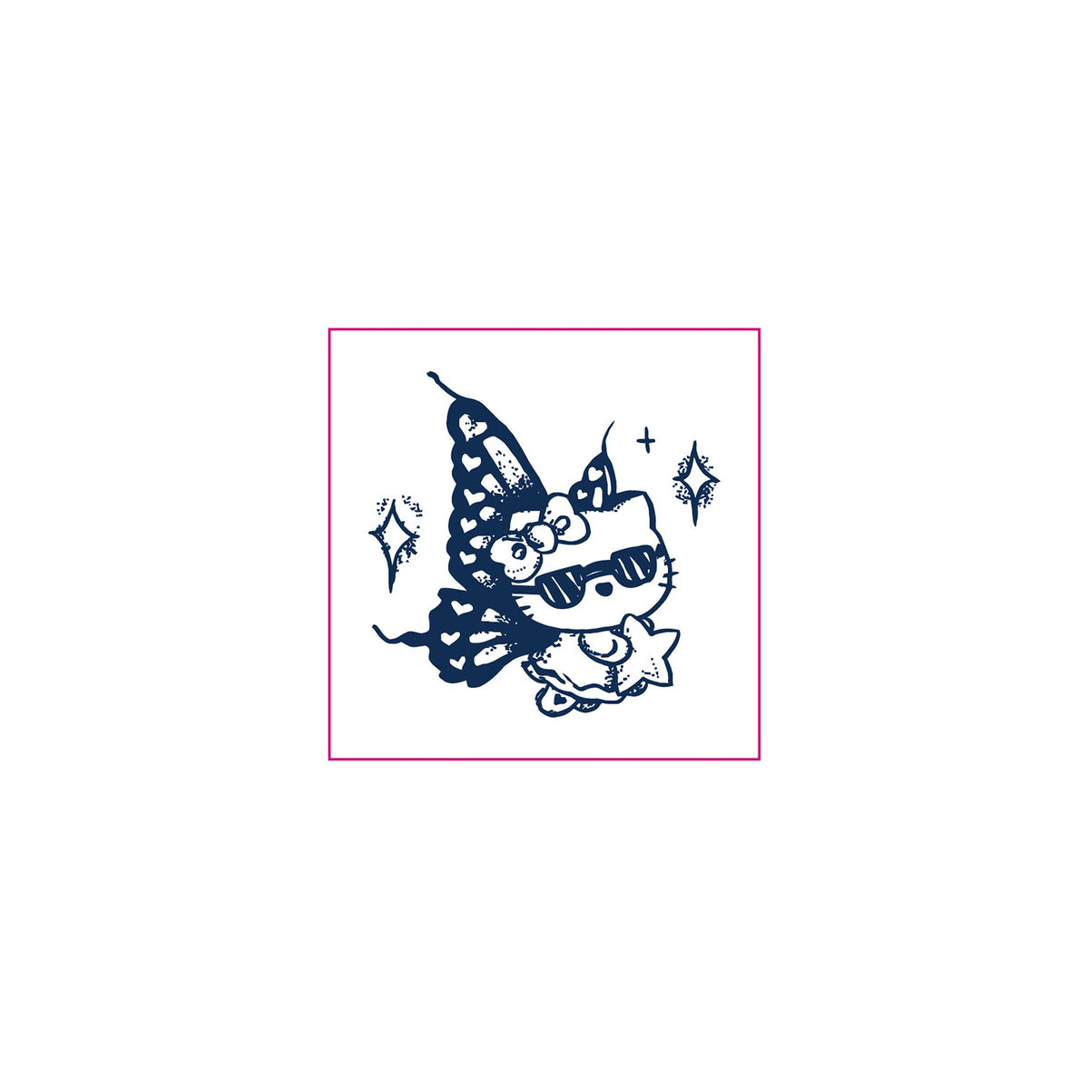 Cool Kitty Butterfly Wing Temporary Tattoo