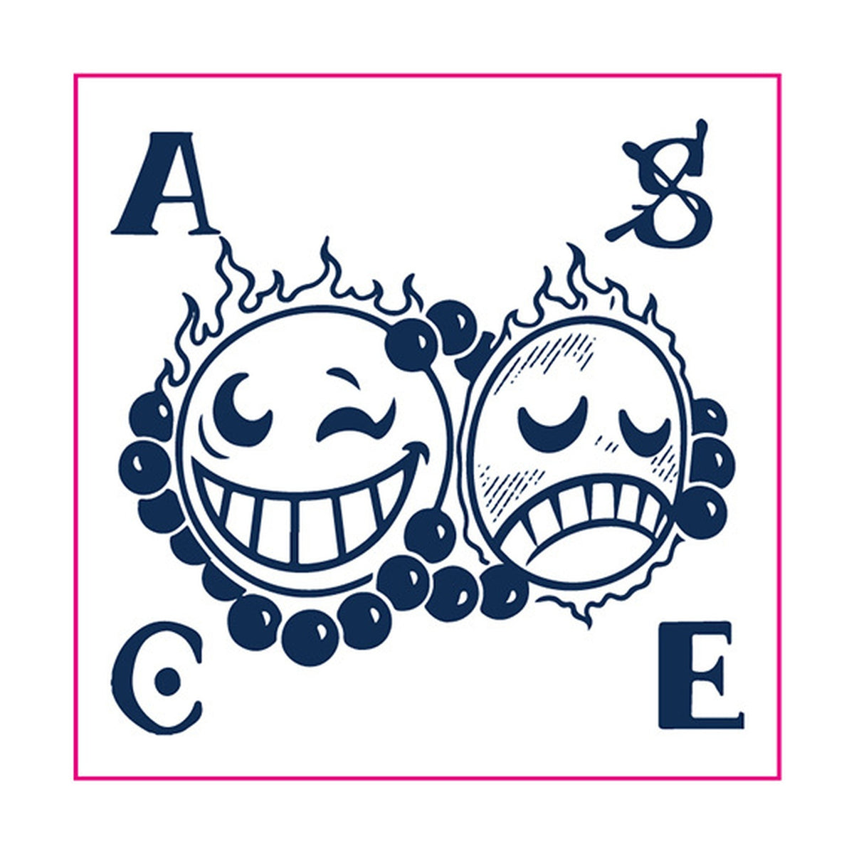 Ace Twin Smile Logo Temporary Tattoo