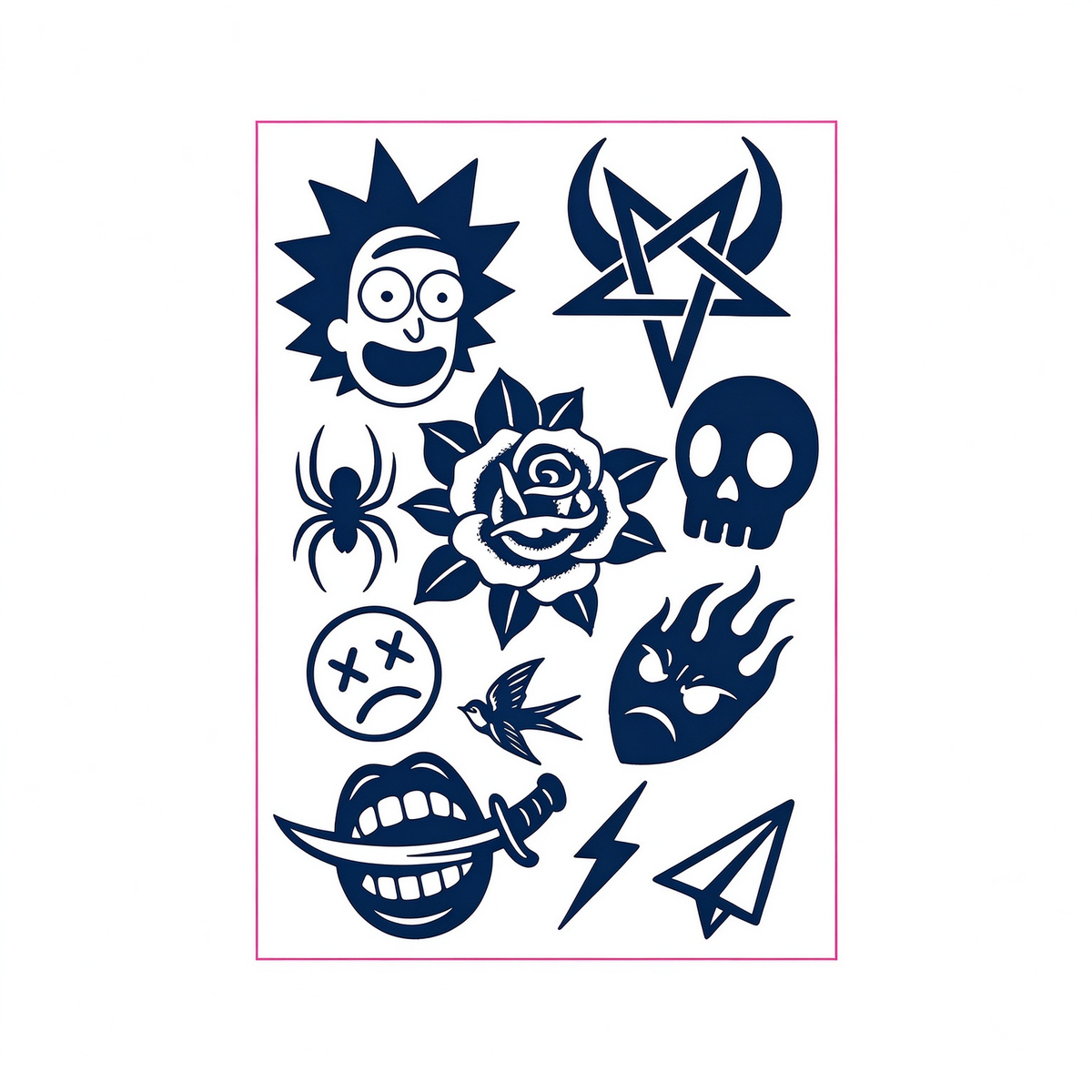 Mixed Punk Tattoo Sheet