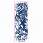 Geisha Dragon Sleeve Tattoo