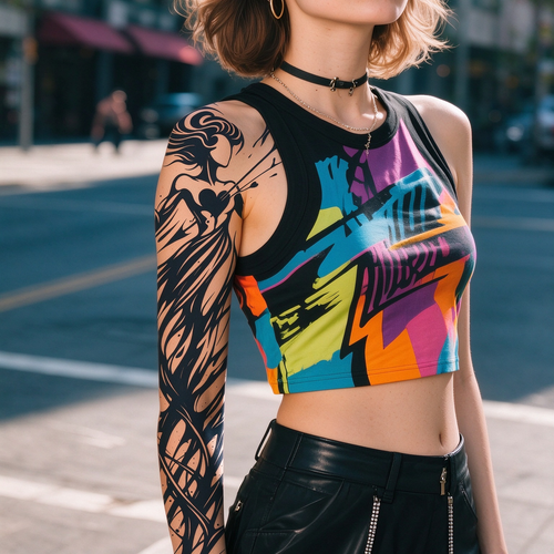 Abstract Archer Sleeve Tattoo