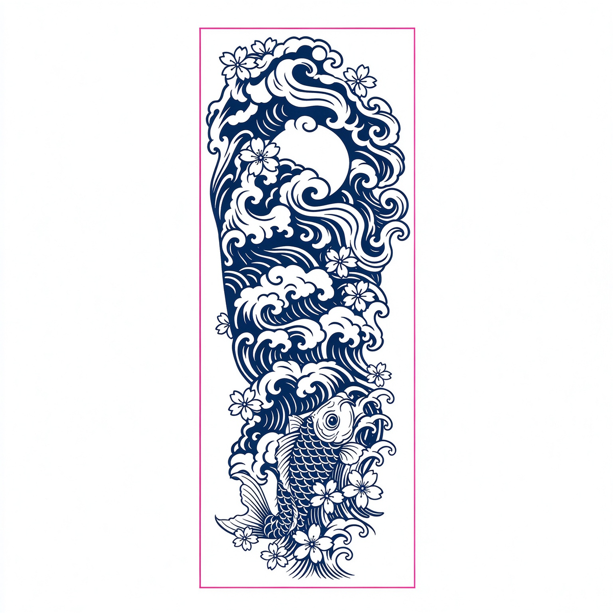 Koi Wave Sleeve Tattoo