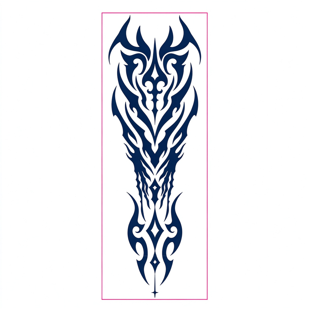 Tribal Flame Sleeve Tattoo