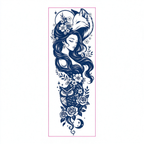 Beauty Fox Owl Floral Sleeve Tattoo
