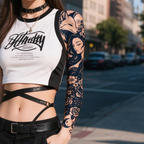 Beauty Fox Owl Floral Sleeve Tattoo