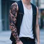Zeus Spartan Warrior Eagle Pegasus Sleeve Tattoo