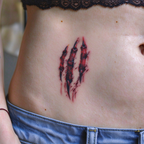 Temporary tattoo "Bloody Claw Scratch"