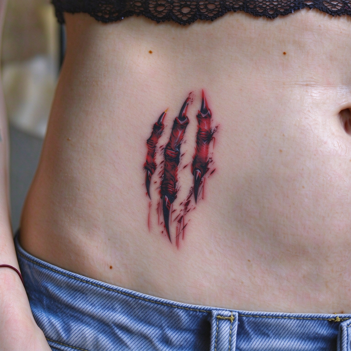 Temporary tattoo "Bloody Claw Scratch"
