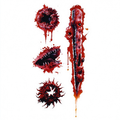 Temporary tattoo "Bloody Monster Wound"