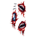Temporary tattoo "Bloody Fanged Mouths Barbed Wire"