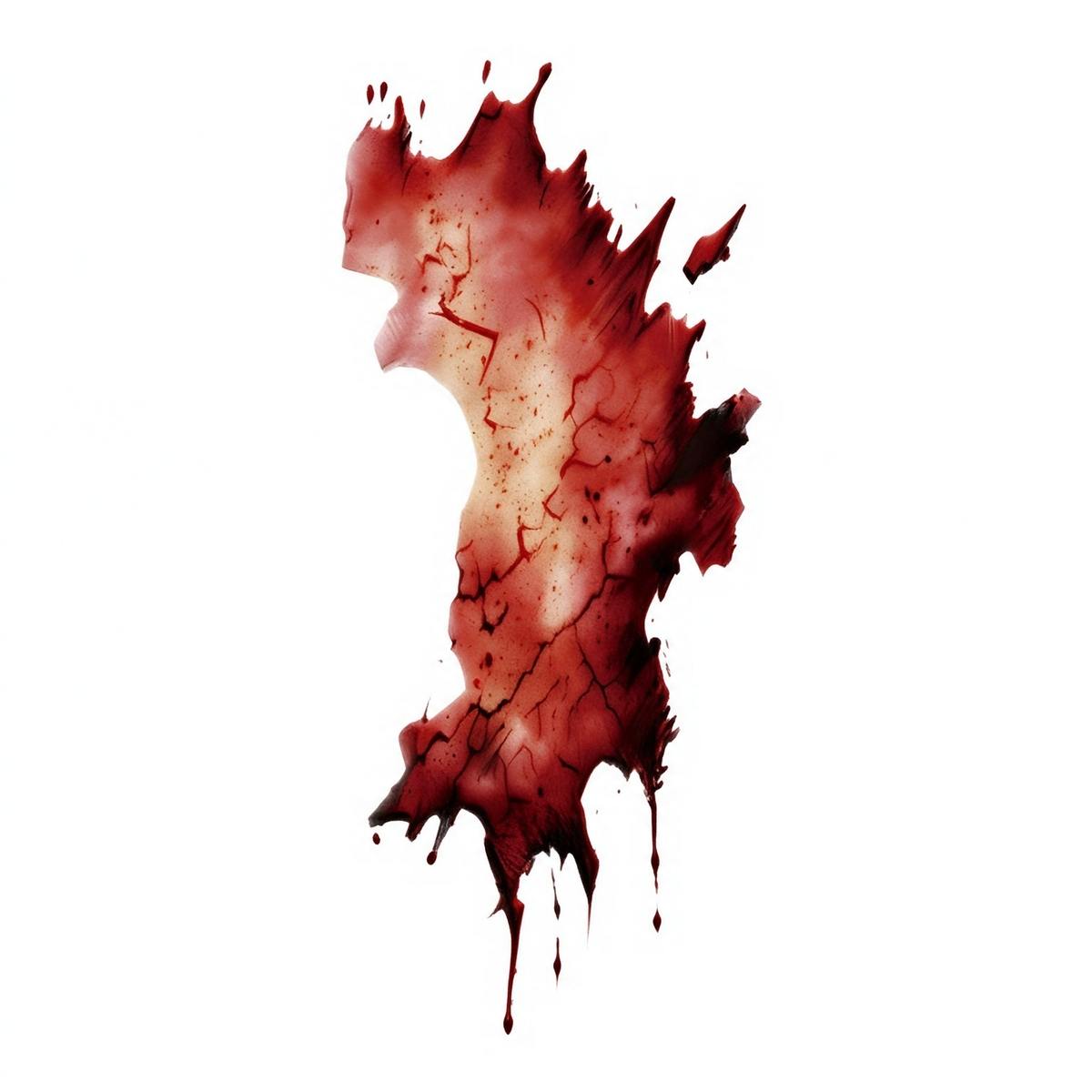 Temporary tattoo "Bloody Ripped Flesh Wound"