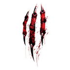 Temporary tattoo "Bloody Claw Scratch"