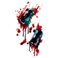Temporary tattoo "Bloody Saw Blade Wound"