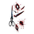 Temporary tattoo "Bloody Scissors Wound"
