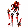 Temporary tattoo "Bloody Demon Claw Wound"