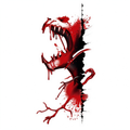 Temporary tattoo "Bloody Monster Fangs Tear Wound"
