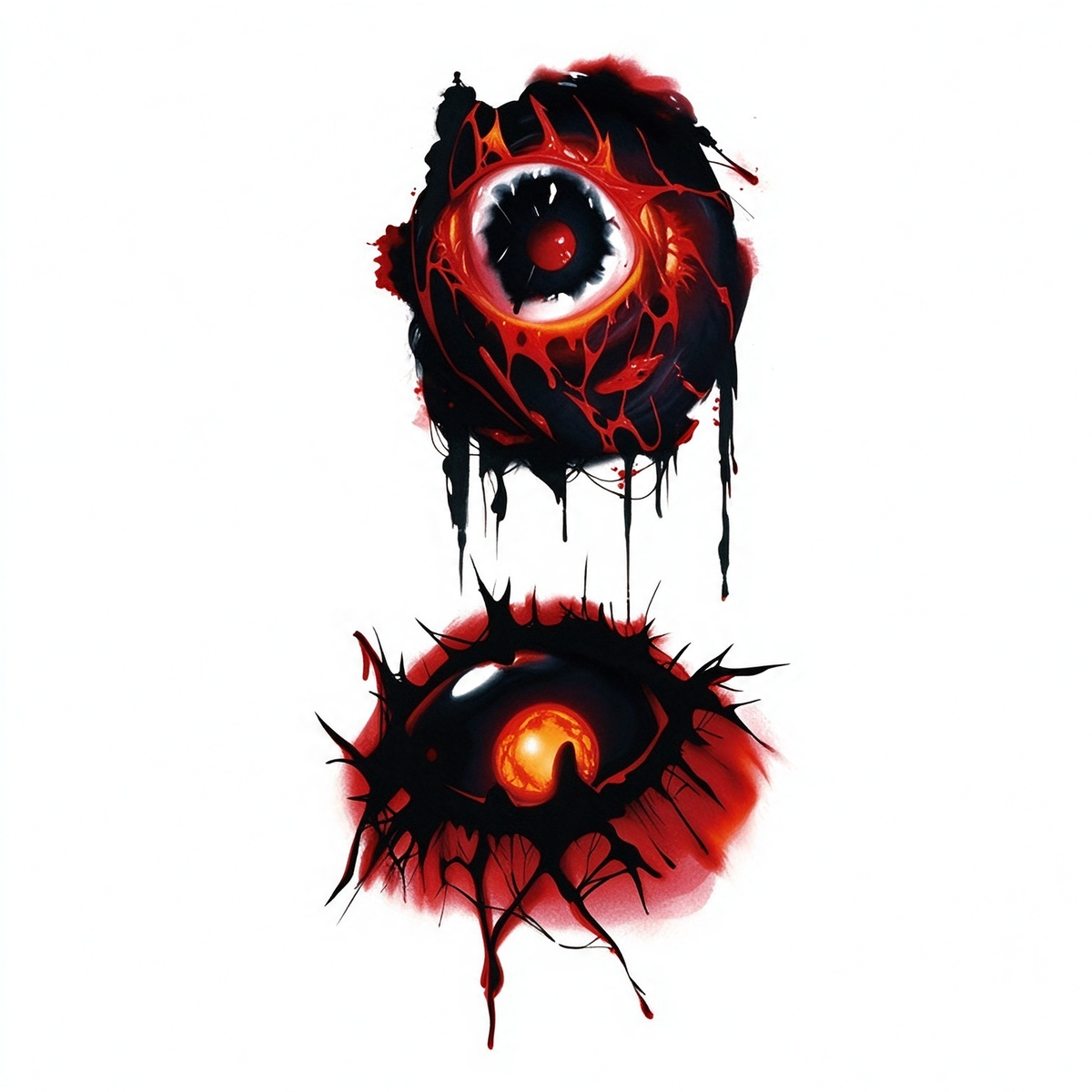 Temporary tattoo "Bloody Demon Eye Wound"