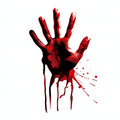 Temporary tattoo "Bloody Dripping Handprint"