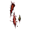 Temporary tattoo "Bloody Cone Shell Tear Wound"