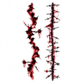 Temporary tattoo "Bloody Barbed Wire Tear Wound"
