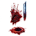 Temporary tattoo "Bloody Pen Crimson Eye Wound"