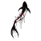 Temporary tattoo "Bloody Thorn Koi Fish"